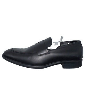 Nordstrom Nodino Black Leather Penny Loafers Dress Italy Men's 9M Box Pre-Owned